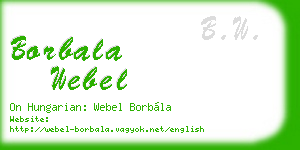 borbala webel business card